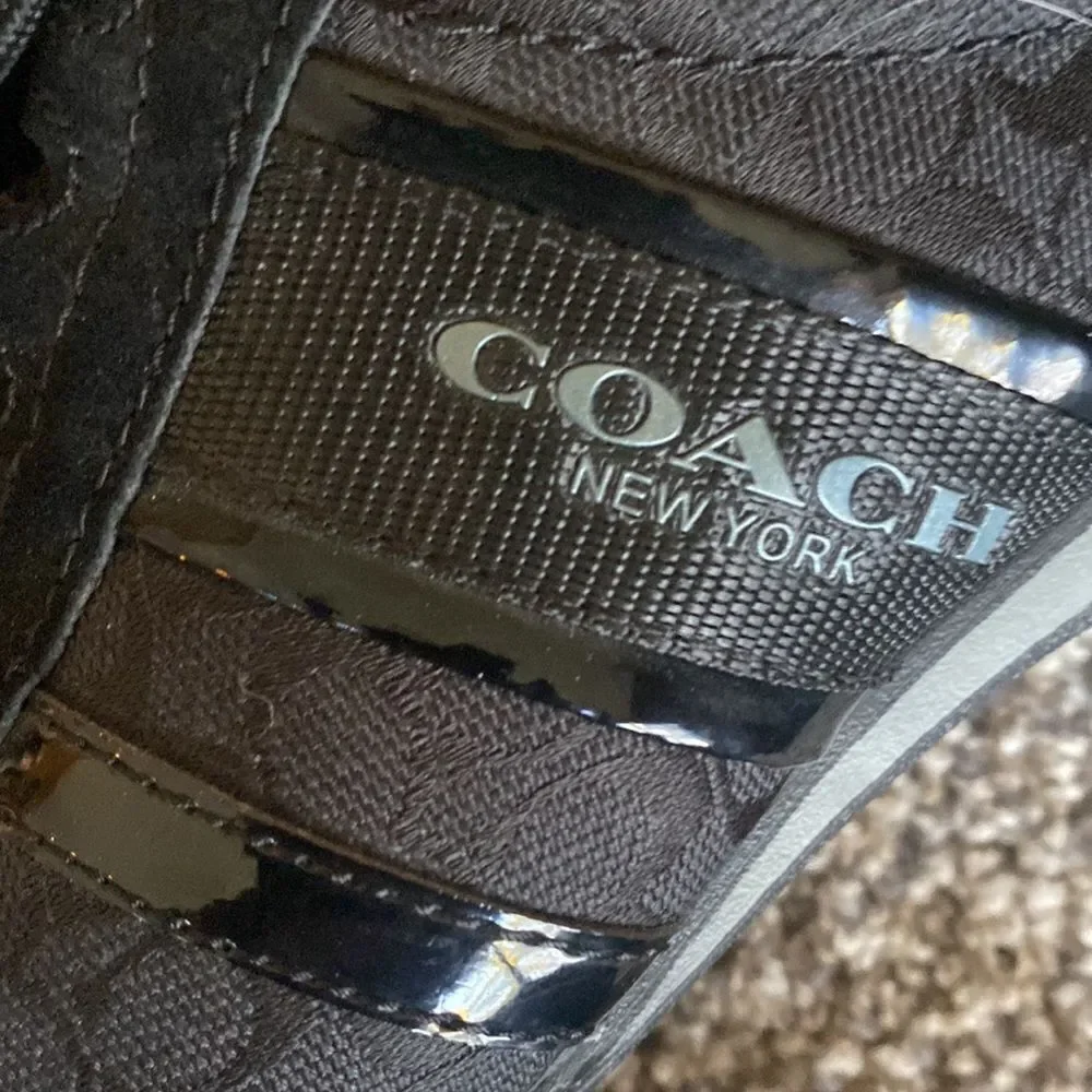 Coach Signature Logo Shoes Black Size 6